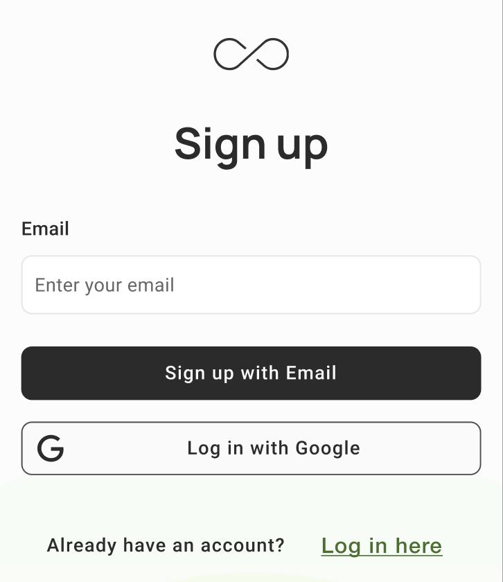 Sign up form